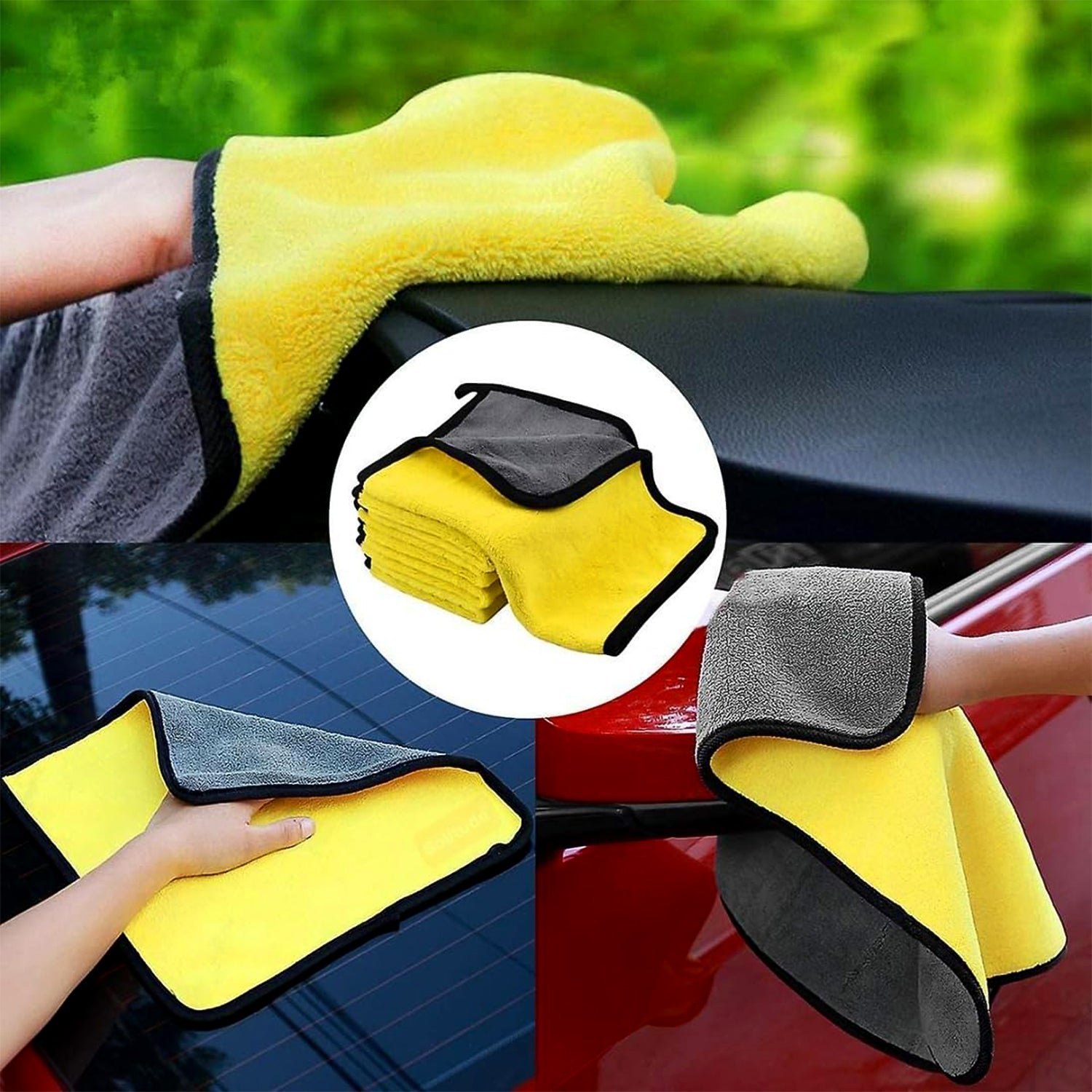 Premium Microfiber Cleaning Cloth Towel (40x30 Cm  1 Pc)