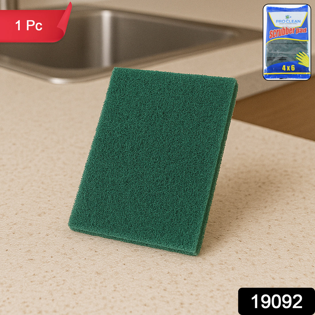 Pro Clean Heavy-duty Kitchen Scrubber Pad  4x6 Inch (1 Pc)