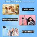 Selfie Stick With Tripod Stand (1 Pc  160 Cm Long Approx)