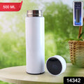 White Vacuum Insulated Water Bottle (1 Pc  500ml)