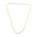 Elegant Gold-tone Oval Bead Necklace Chain For Women (1 Pc)