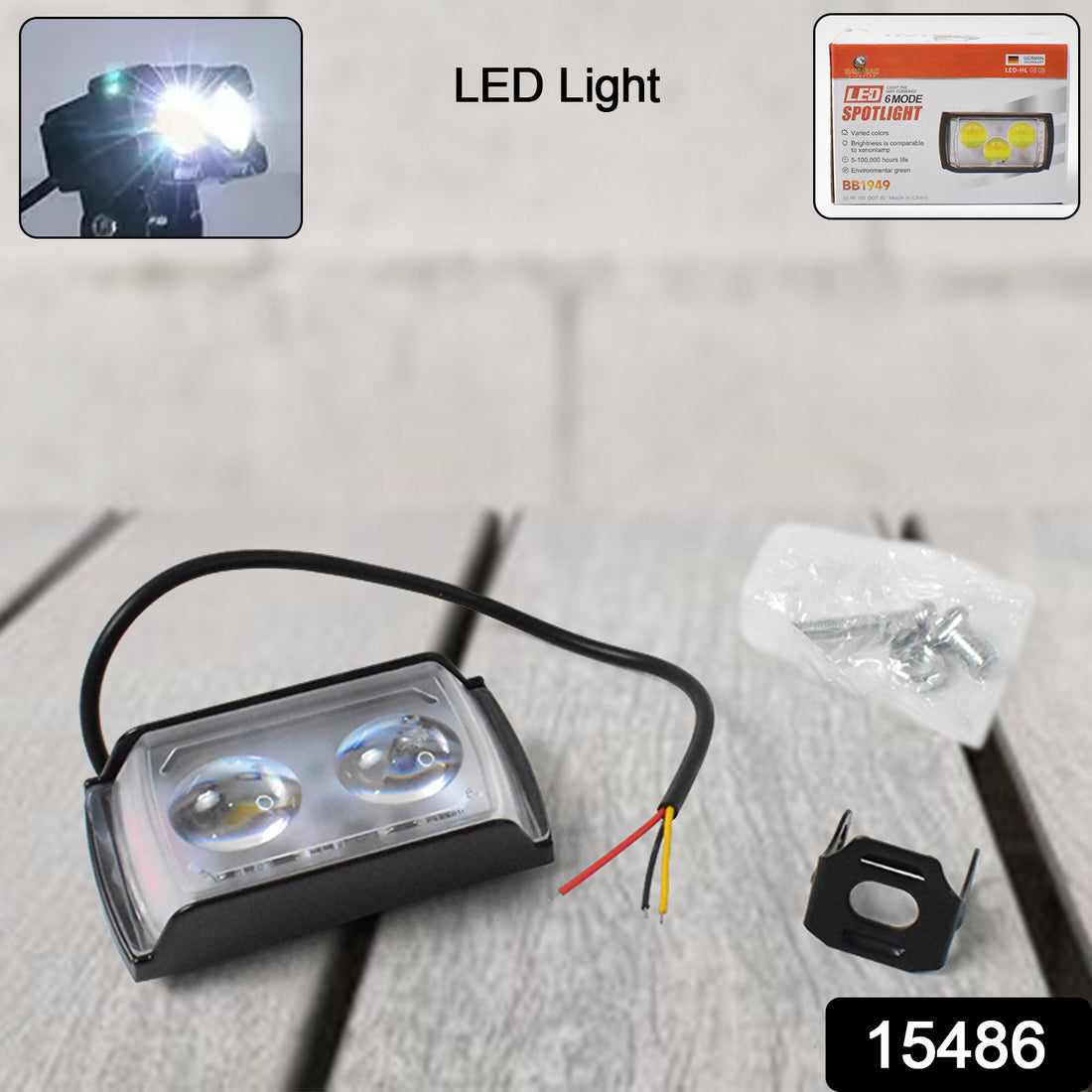 6 Mode Led Spotlight Universal Ultra Mini Double Lens Fog Light (1 Pc)