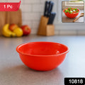 Plastic 6 Inch Red Round Deep Serving Bowl (1 Pc)
