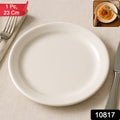 Plastic Round Dinner  Serving Plate  23 Cm (1 Pc)