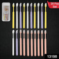 Plastic Toothbrush With Plastic Round Box (20 Pcs Set)