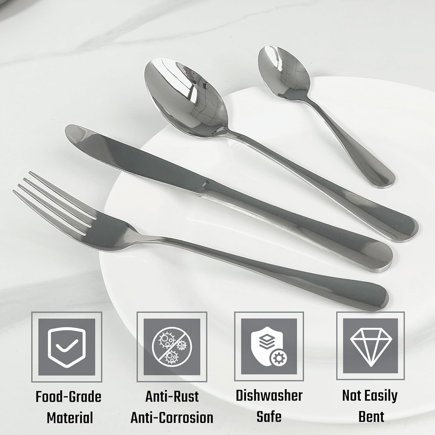 Premium Stainless Steel Polished Cutlery Set (24 Pc)