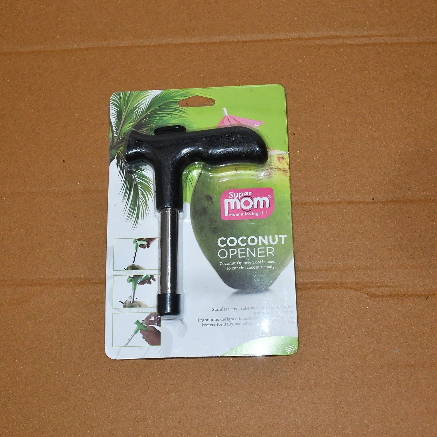 Supermom Coconut Opener Tool With Ergonomic Handle (1 Pc)