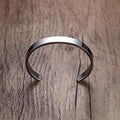 Minimalist Polished Open-ended Silver-tone Stainless Steel Kada (1 Pc)