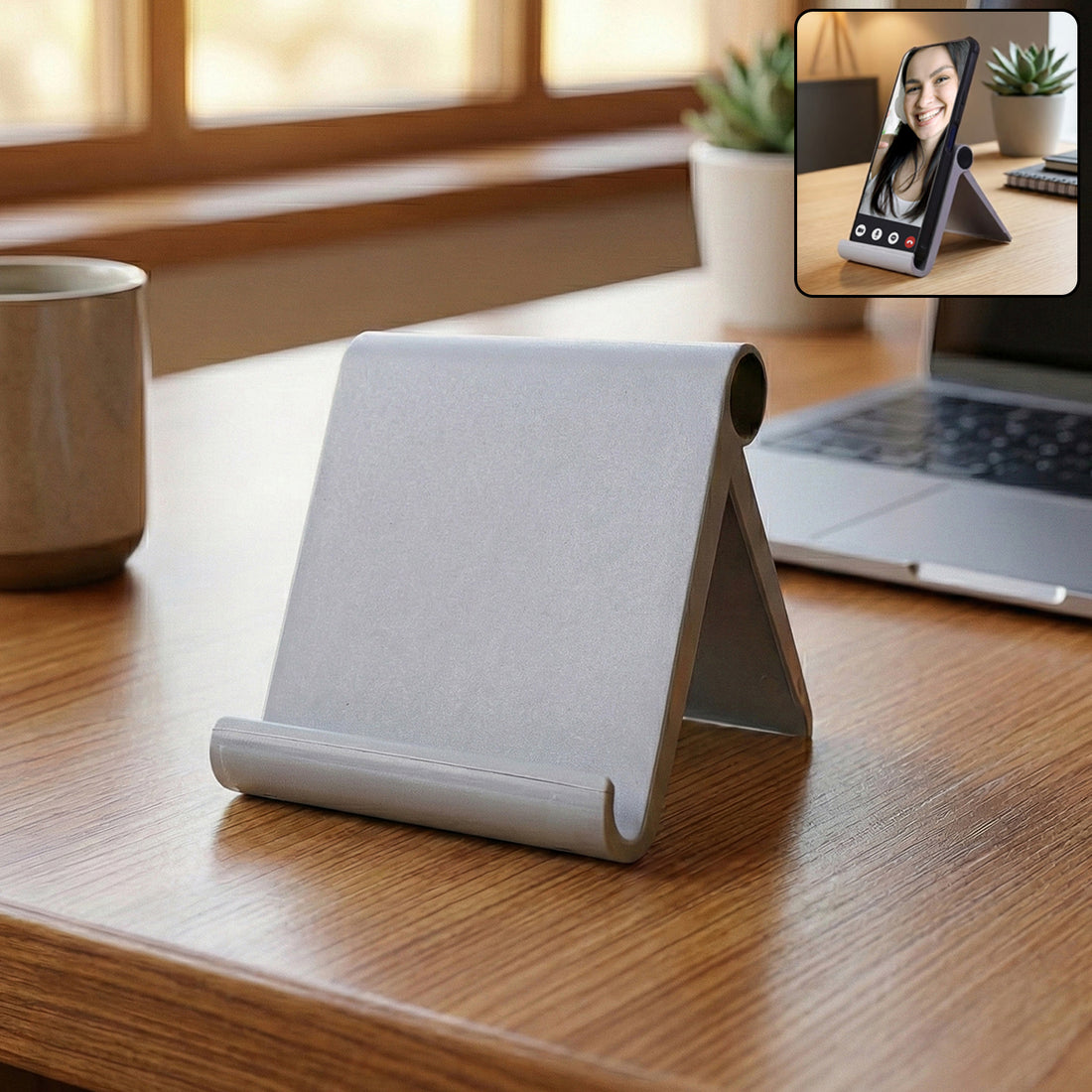 Plastic Foldable Desktop Mobile Stand (1 Pc)