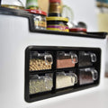 Multifunctional Kitchen Storage Organizer Rack With 6 Spice Containers Knife  Spoon Holder And Top Shelf