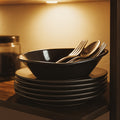 Plastic Marin Serving Bowl  Elegant Oval Deep Bowl (1 Pc  Balck)