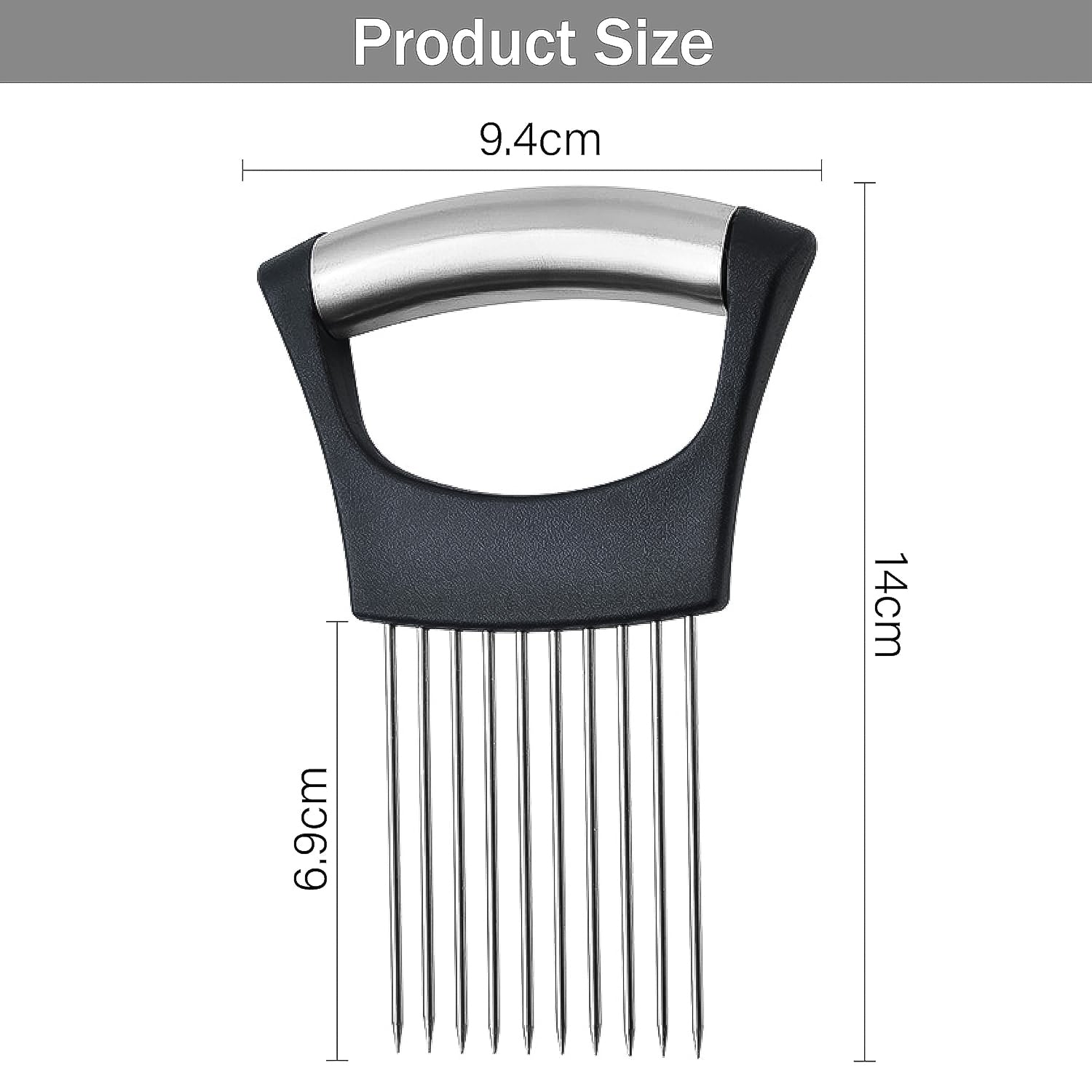 Stainless Steel Onion Cutter  Vegetable Slicer Holder Tool (1 Pc)