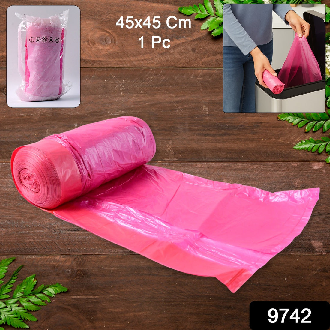 Garbage Bags Roll 45 X 45 Cm (1 Pc  Mix Color)