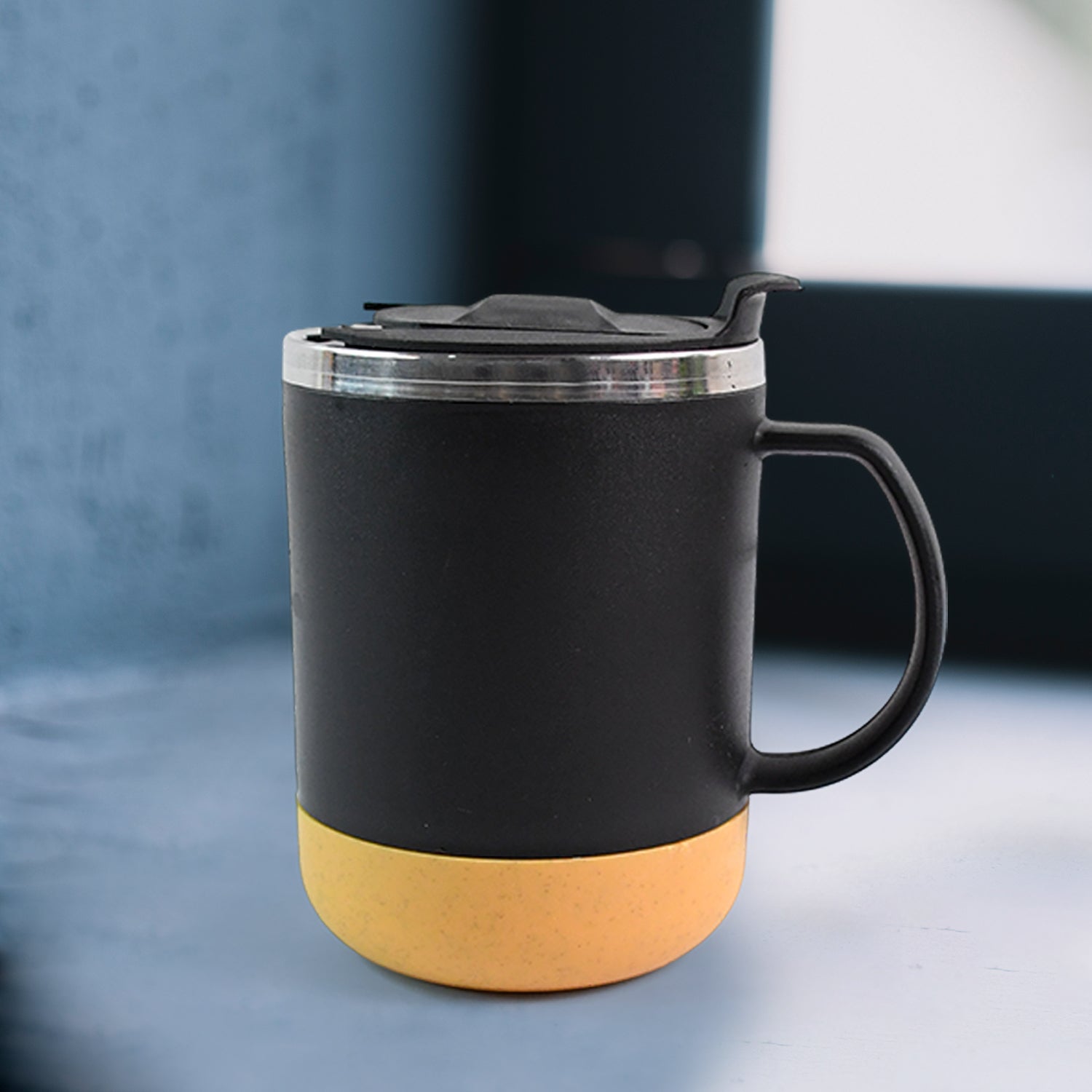 Insulated Coffee Mug With Spill-proof Lid (Approx 350ml  1 Pc)