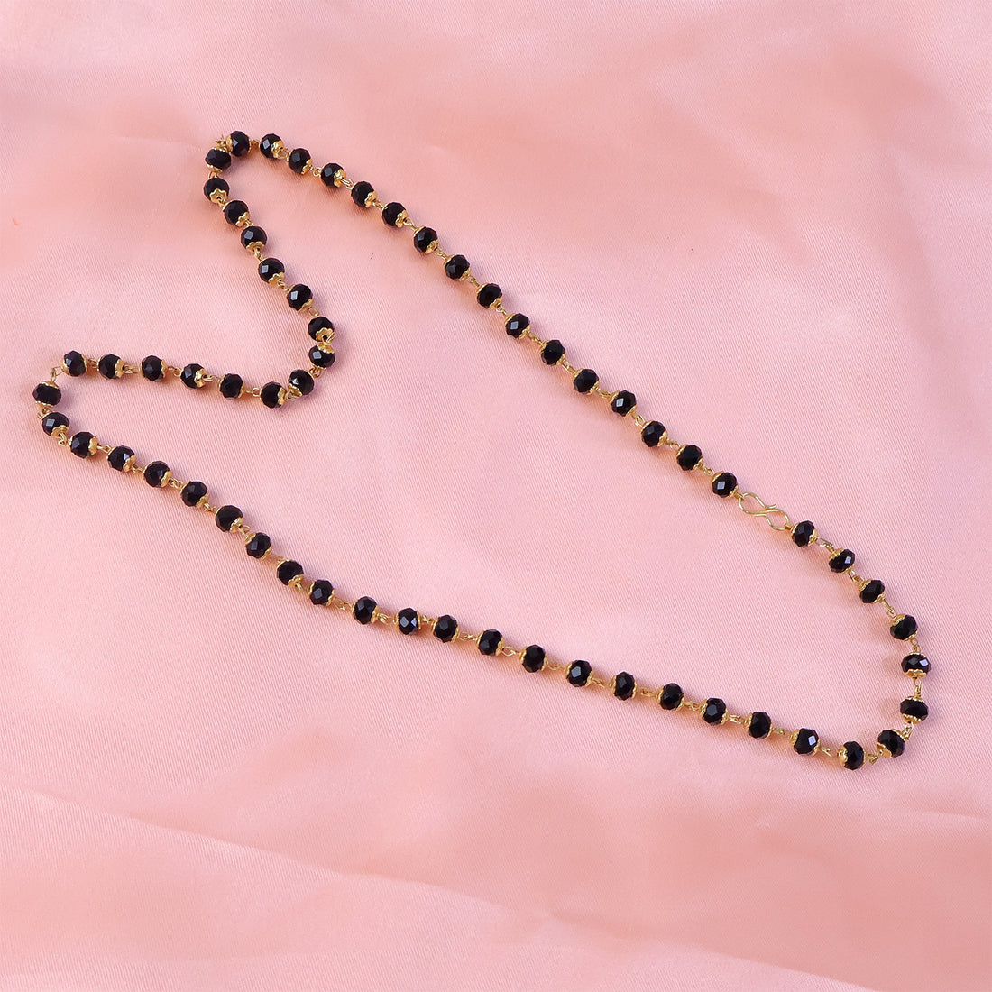 Traditional Black Beads Mangalsutra Style Necklace For Women (1 Pc)