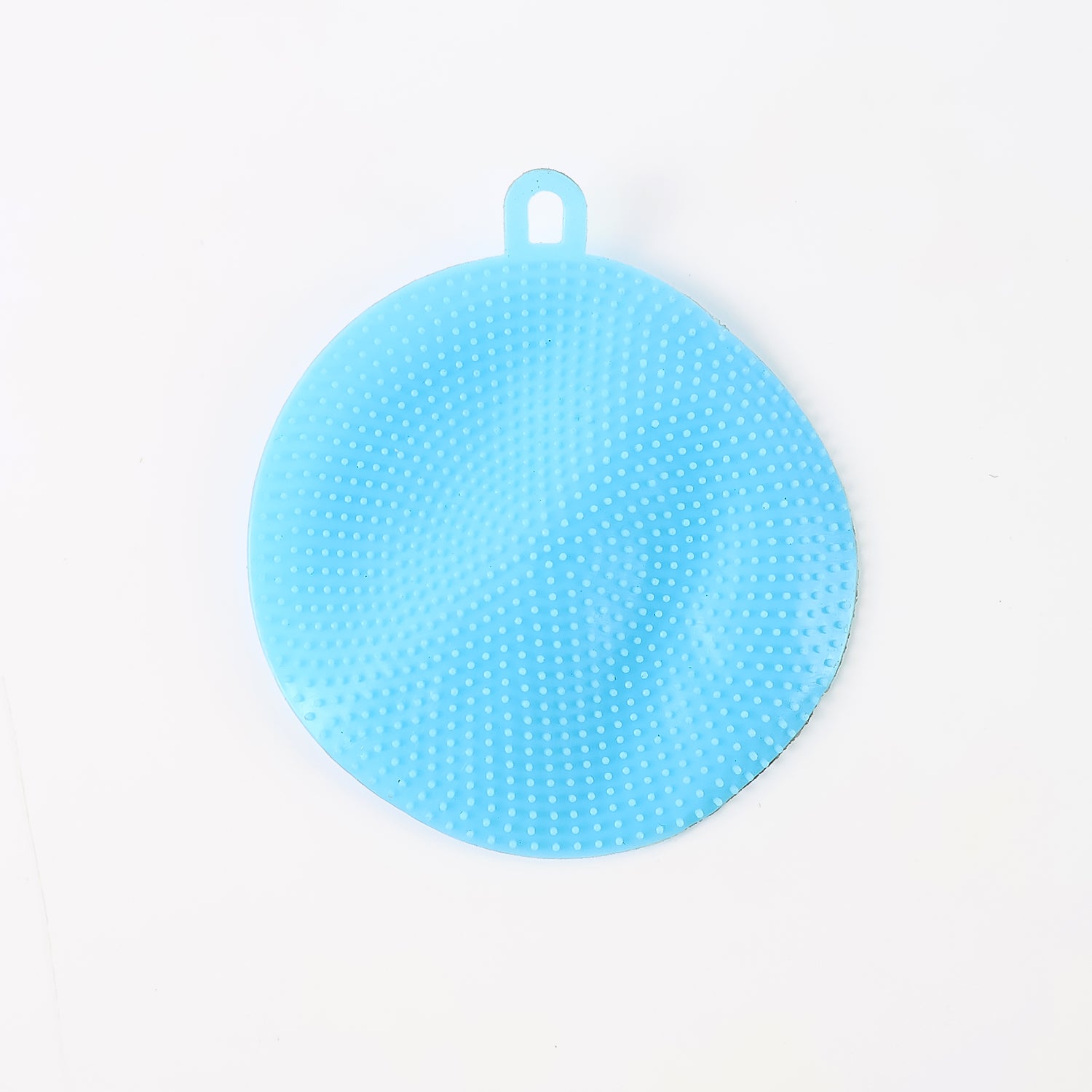 Sky Blue Silicone Dish Scrubber Sponge Mildew Free Non Stick Heat Resistant