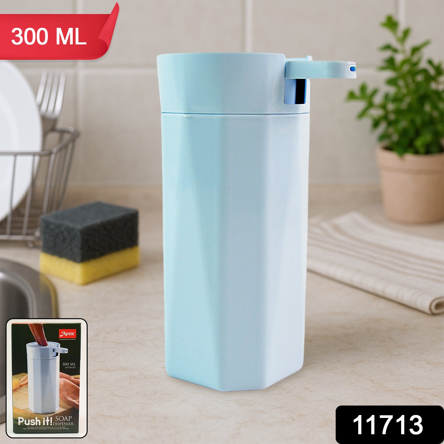 Apex Push It Soap Dispenser Approx 300ml (1 Pc)