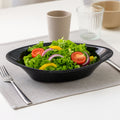 Plastic Marin Serving Bowl  Elegant Oval Deep Bowl (1 Pc  Balck)