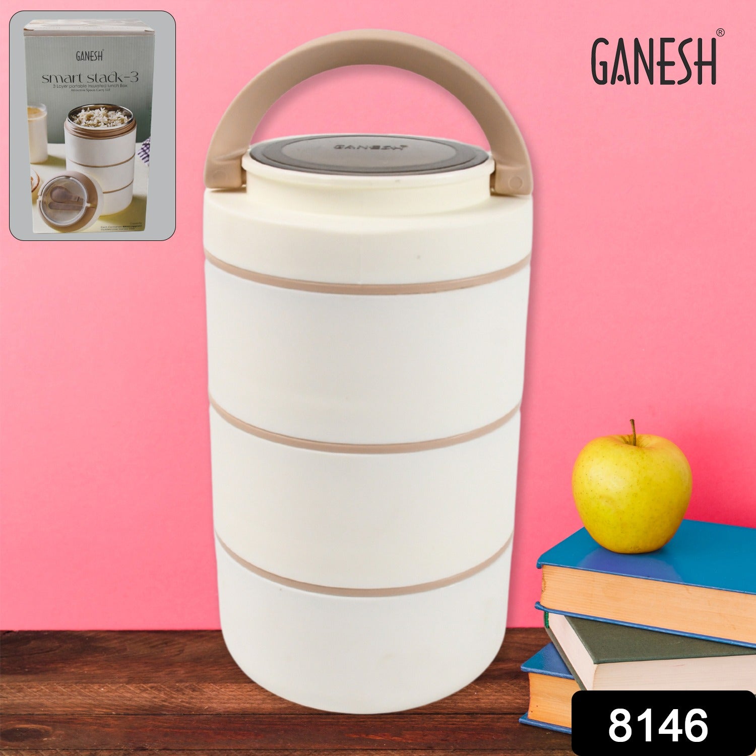 Ganesh Smart Stack 23 Layer Portable Lunch Box Stainless Steel Airtigh