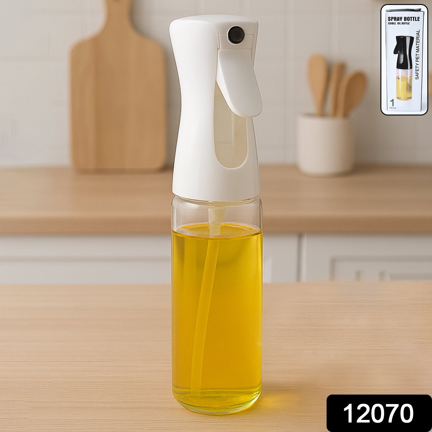 Plastic Oil Spray Bottle - Versatile Kitchen Gadgets (250 Ml Approx  With White Box)