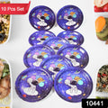 Round Plates Disposable Paper Plates  Happy Birthday Gift (10 Pcs Set  Mix Design)
