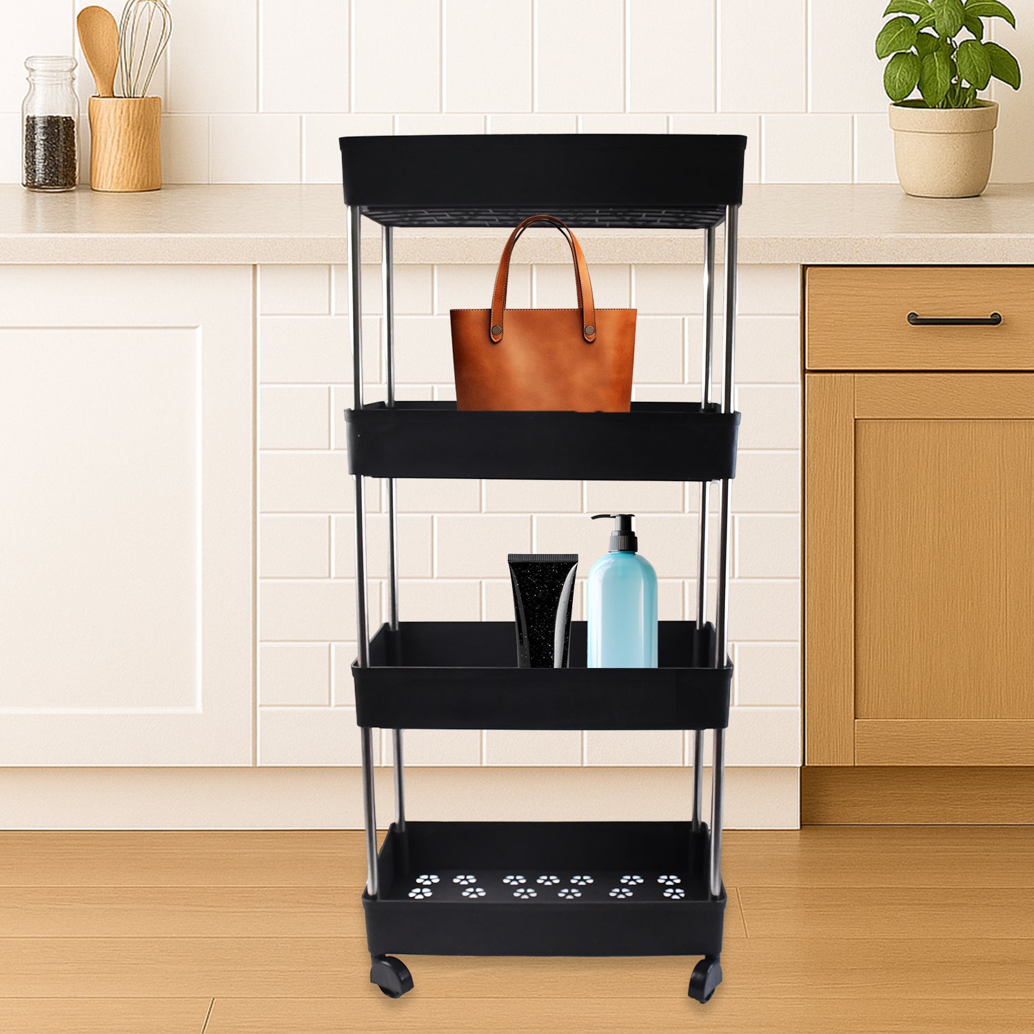 Movable Storage Rack Trolley