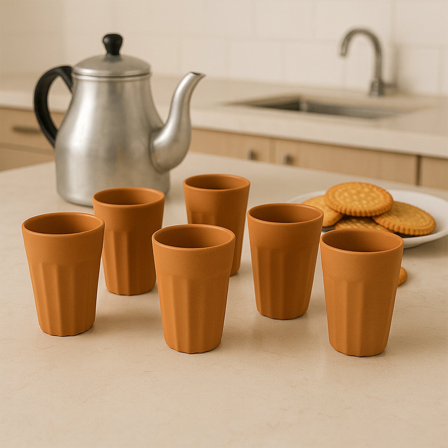 Konvex Traditional Chai Cups (125 Ml  6 Pc)