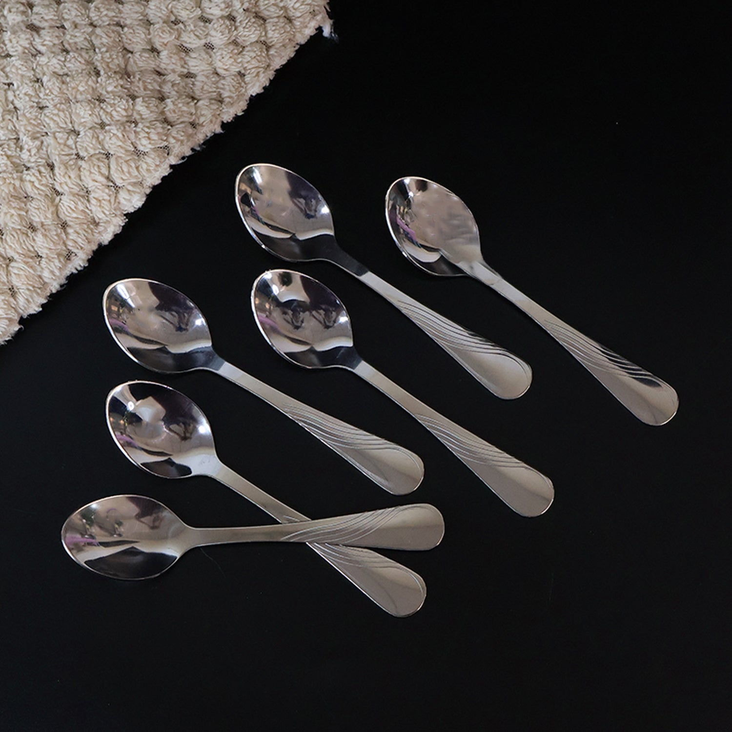 Supermom Diamond Stainless Steel Dining Spoon (6 Pc  Set)