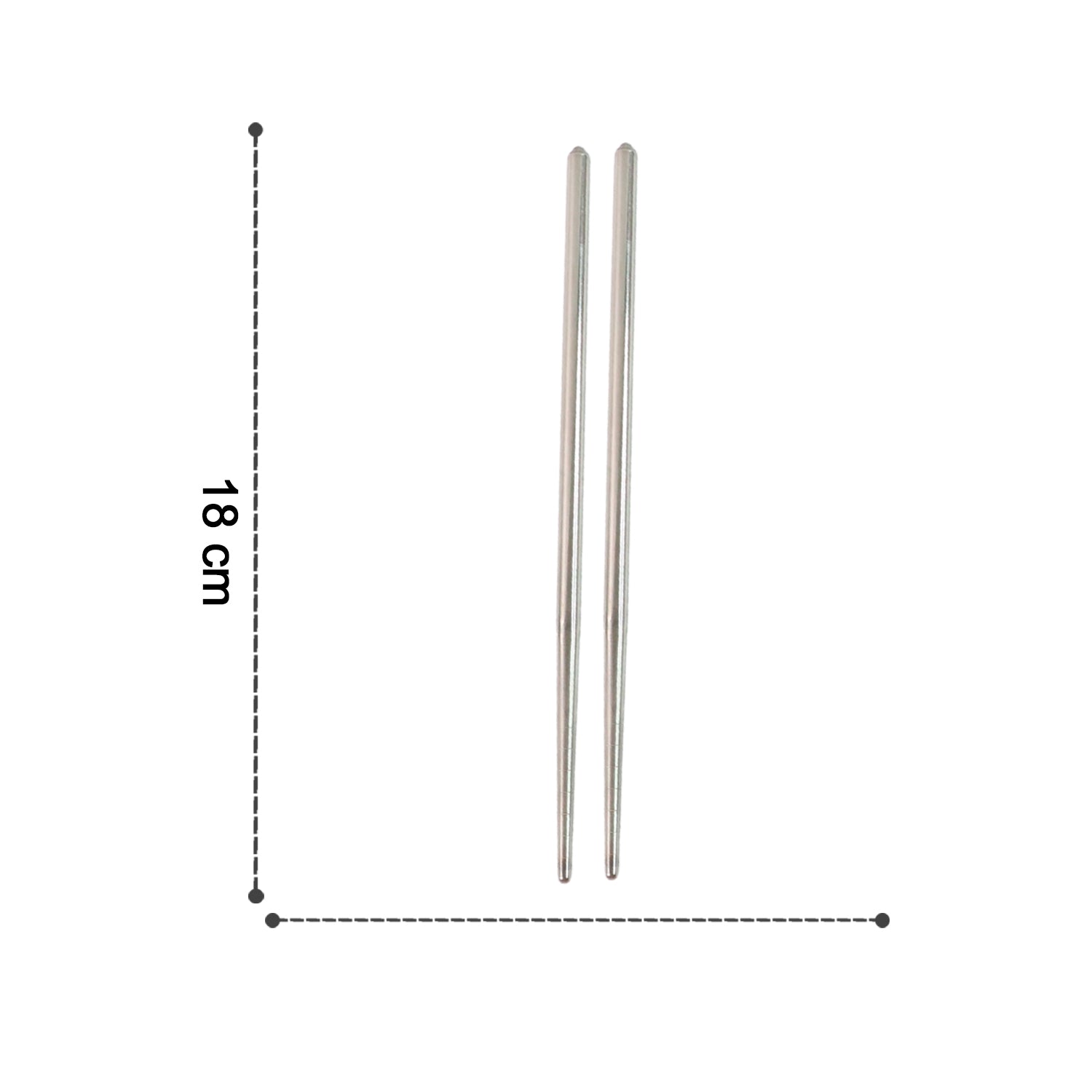 Premium Stainless Steel Reusable Chopsticks (2 Pc)