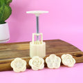 Mooncake Press Mold With 4 Stamps Set