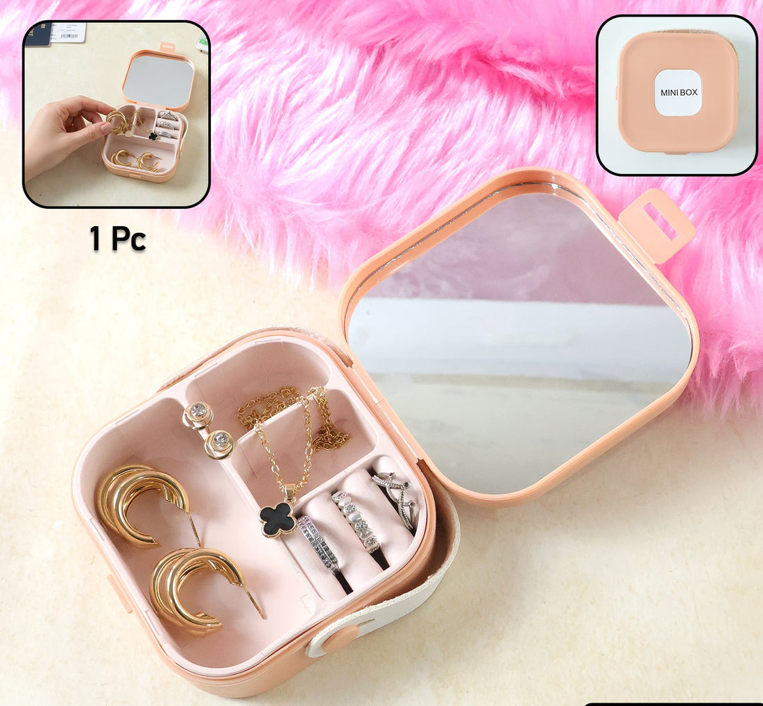 Portable Mini Jewelry Storage Box (1 Pc)