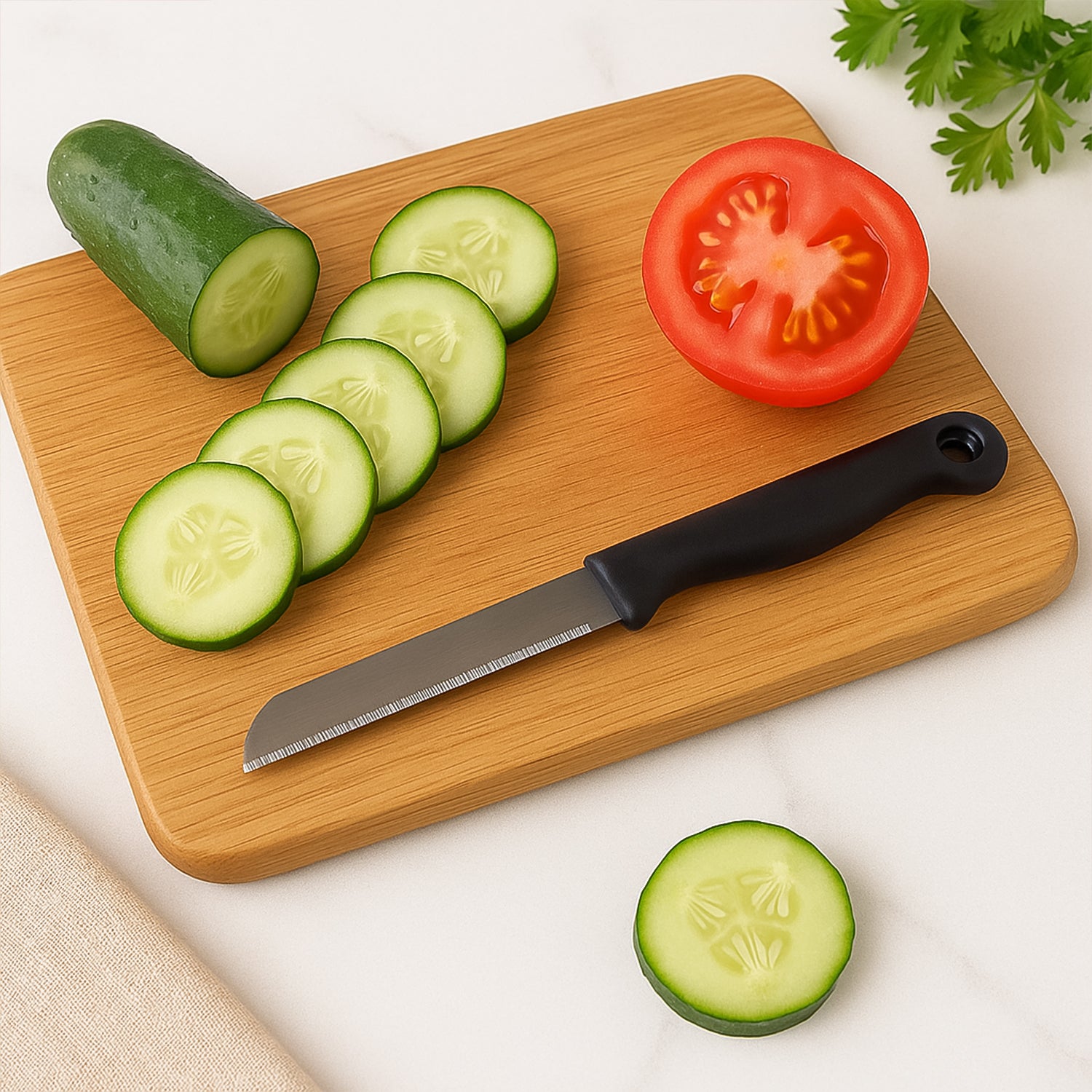 Supermom Stainless Steel Kitchen Laser Knife (10 Pc  Set)