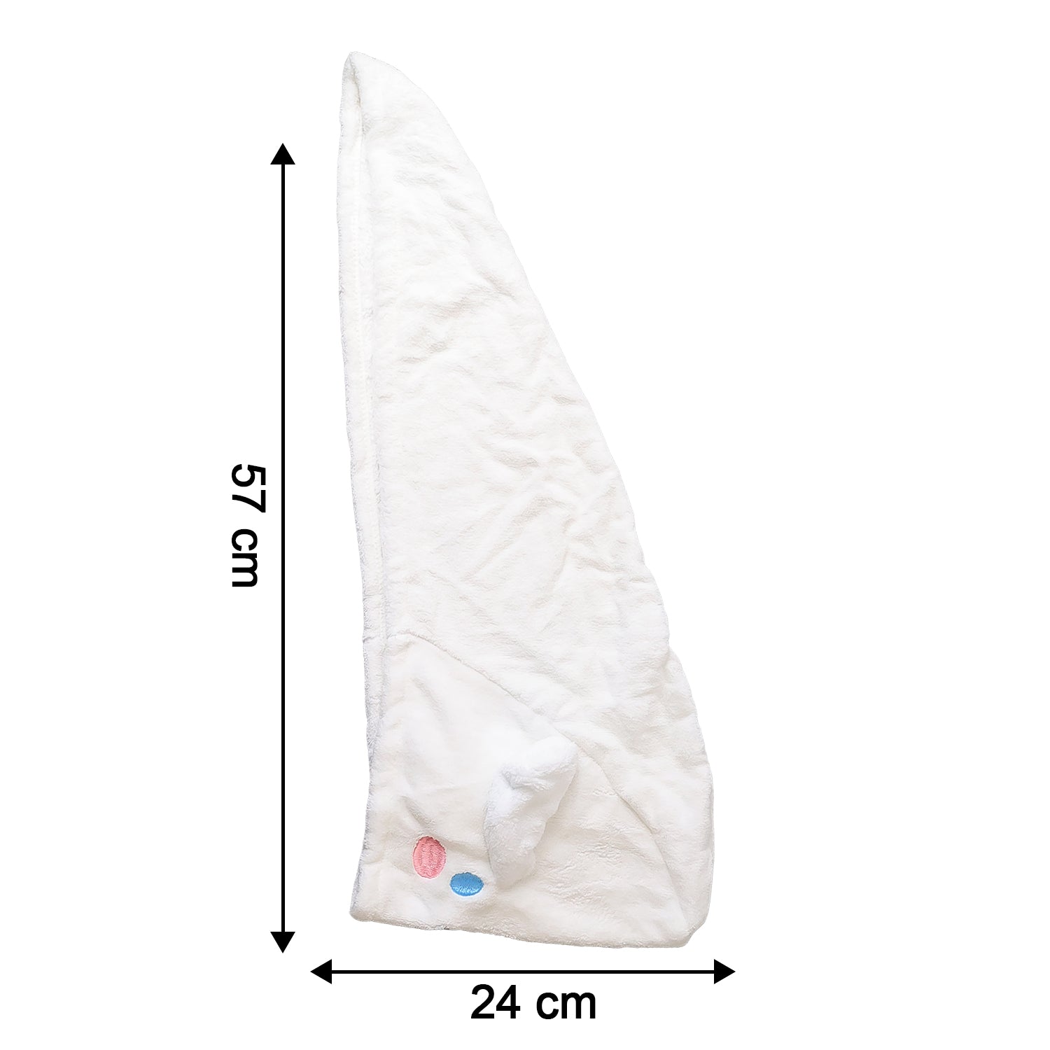 Premium Soft Microfiber Hair Drying Towel Wrap With Button (1 Pc)