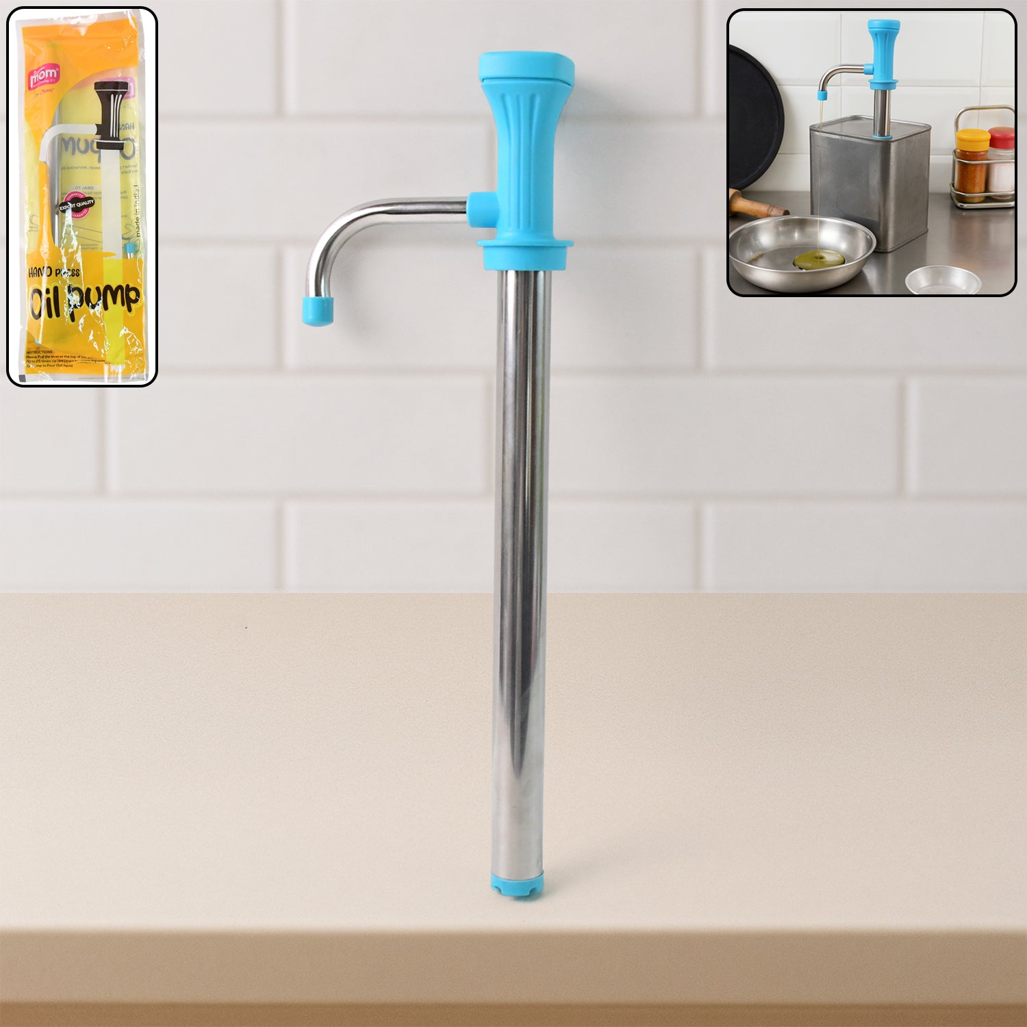 Supermom Manual Stainless Steel Oil Pump Dispenser (1 Pc)