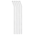 Plastic Reusable Glass Straws Clear Glass Drinking Straw 5pc